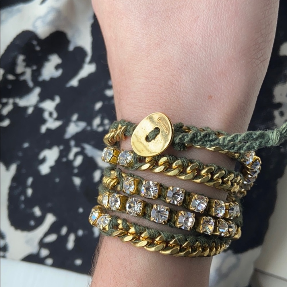 Chan Luu Gold and Green Wrap Bracelet